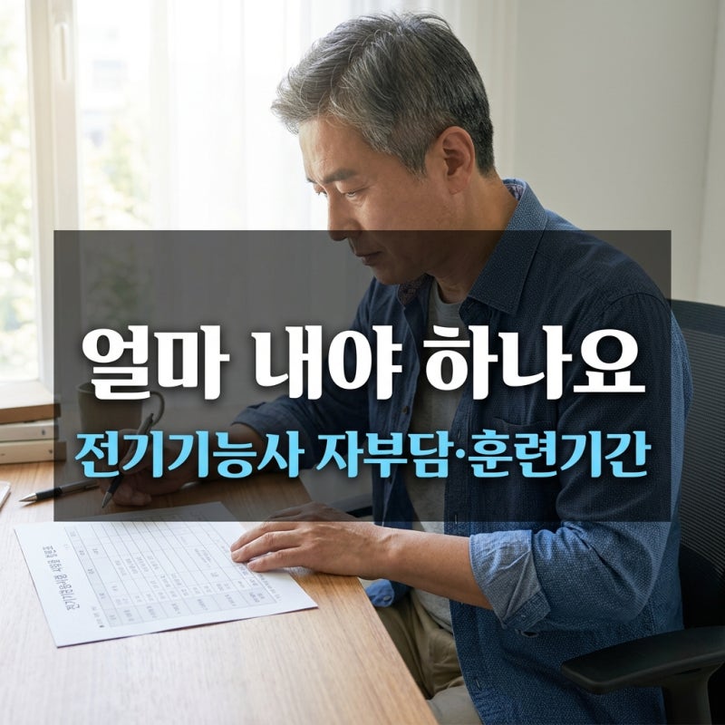 전기기능사 학원비 0원? 내일배움카드 자부담금 및 훈련기간 선택 요령