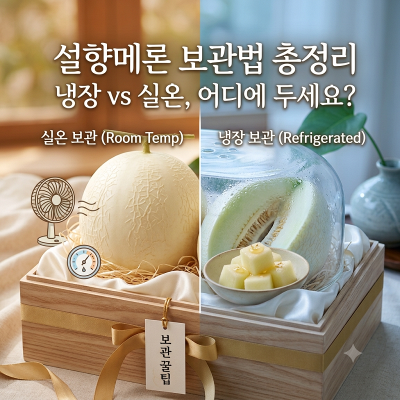 설향메론 보관법 총정리, 냉장 vs 실온 어디에 두세요?