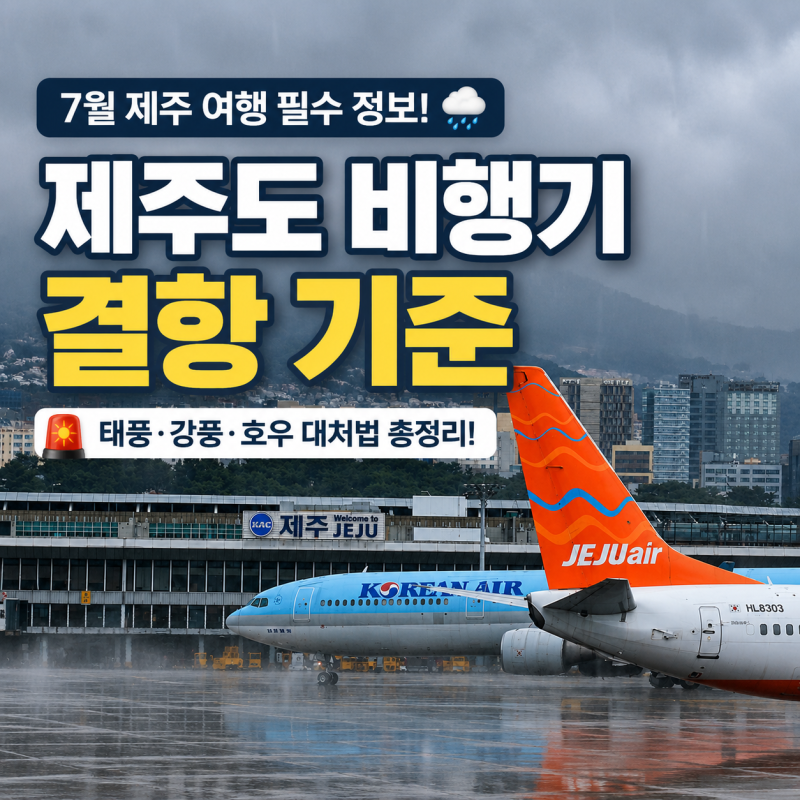 제주공항 결항 기준은? 비 오면 비행기 못 뜰까