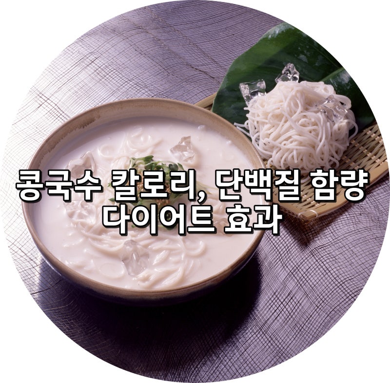 여름철 별미 콩국수 칼로리와 단백질 함량! 다이어트 중 먹어도 될까?