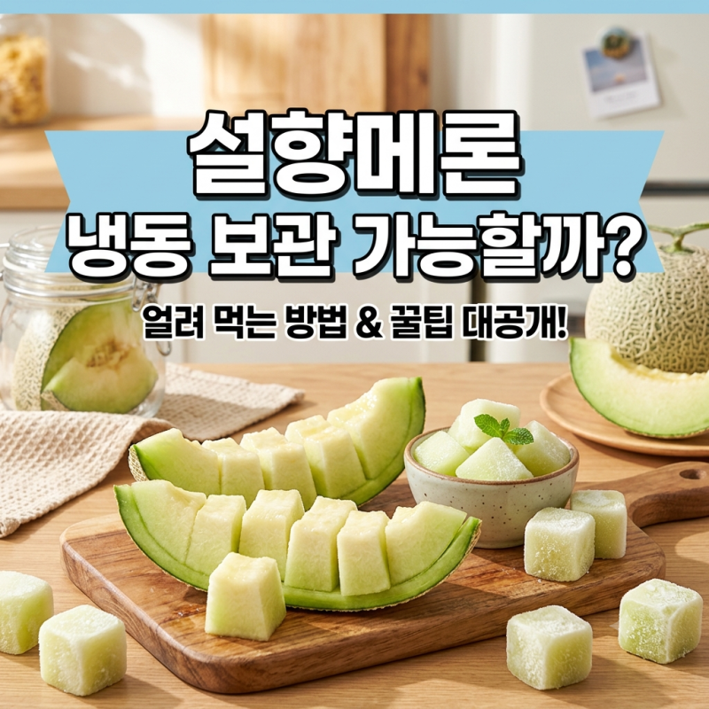 설향메론 냉동 보관 가능할까? 얼려 먹는 방법