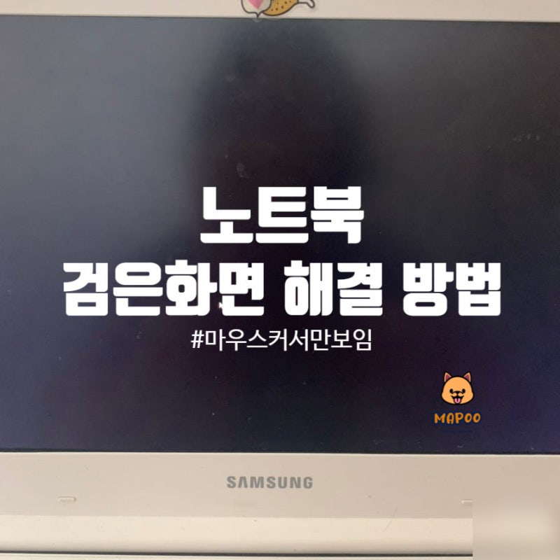 [정보글] 삼성 노트북 검은 화면 마우스 커서만 보일 때 해결 방법