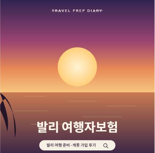 발리 여행 준비 중 여행자보험 가입 후기 (feat. 캐롯 여행자보험 가격, 보장내용 총정리)