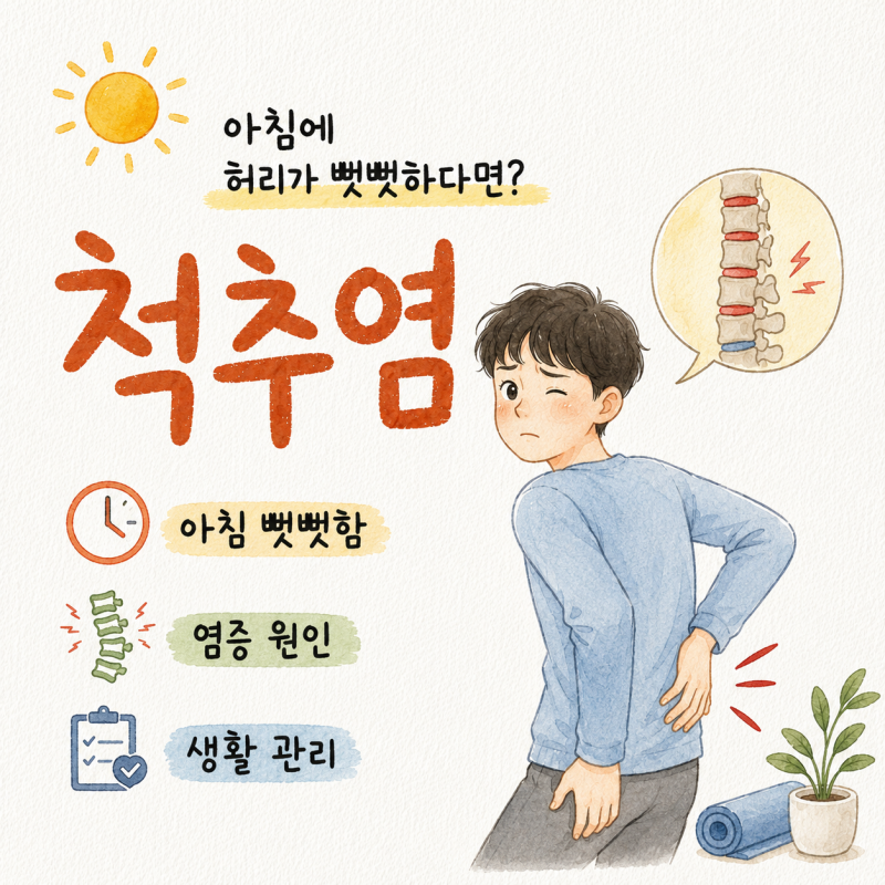 아침마다 허리가 뻣뻣하다면? 강직성척추염 원인과 관리 방법 알아보기