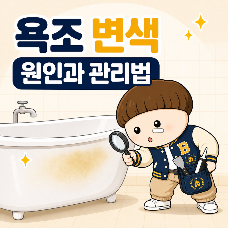 욕조 변색 원인과 관리법｜누렇게 변한 욕조 해결 방법