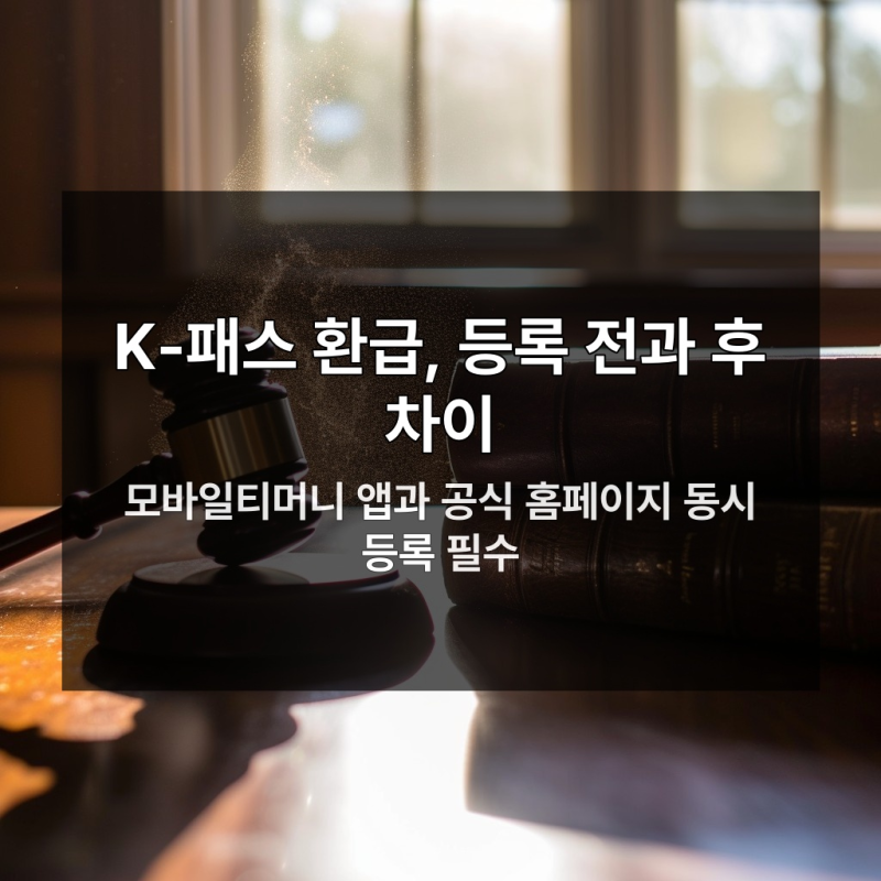 모바일티머니 K-패스 등록 안 하면 환급 폭탄 손해