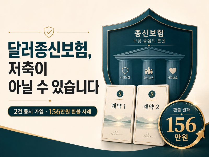메트라이프생명 달러종신보험 2건 해지, 156만원 환불받은 사례