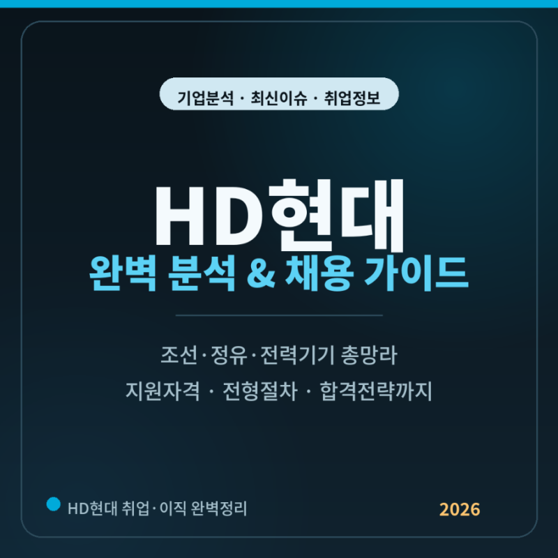 HD현대 기업분석부터 채용·취업·이직 정보까지 한번에! (2026)