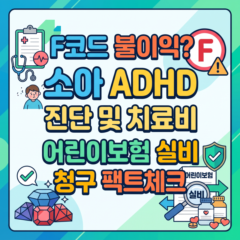 F코드 불이익? 소아 ADHD 진단 및 치료비, 어린이보험 실비 청구 팩트체크