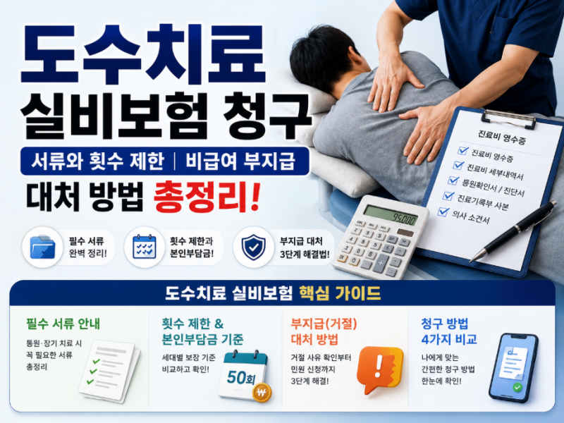 도수치료 실비보험 청구 서류와 횟수 제한ㅣ비급여 부지급 대처 방법 총정리