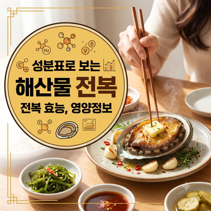 성분표로 보는 8월 제철의 해산물 전복 | 전복 효능, 영양정보