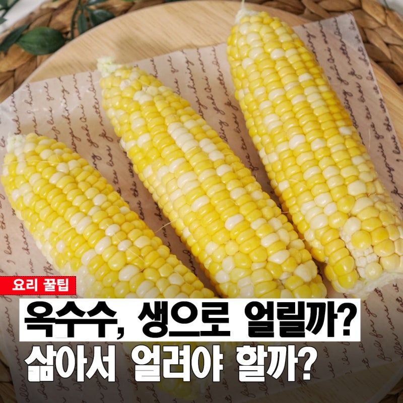 옥수수 생으로 얼릴까, 삶아서 얼릴까? 가장 맛있는 옥수수 보관법