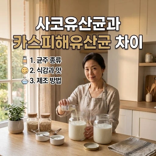 집에서 요거트 만들 때, 사코유산균과 카스피해유산균 뭐가 다를까