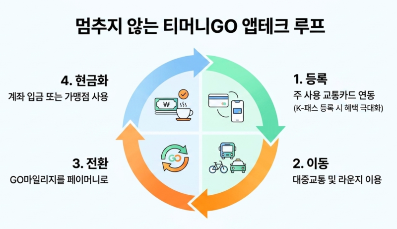 타면 탈수록 돈이 쌓인다? 대중교통 필수 어플 '티머니GO' 마일리지 적립부터 사용까지