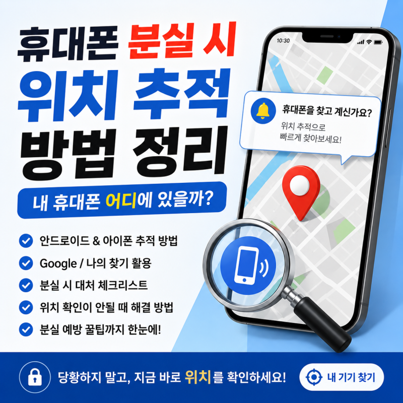 휴대폰 분실 시 위치 추적 방법 정리