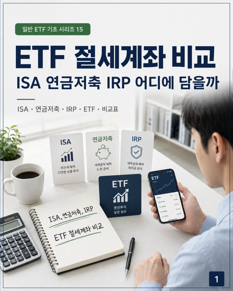 ETF 절세계좌 비교, ISA 연금저축 IRP 어디에 담을까