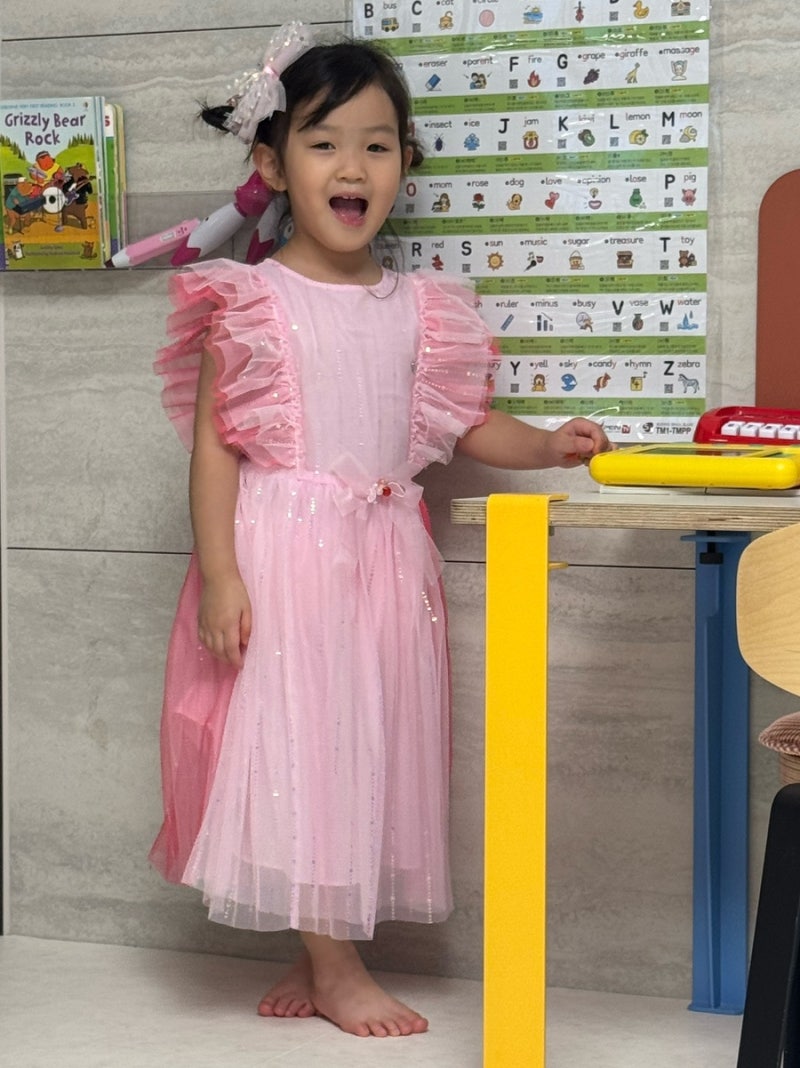 프렌치캣 원피스 5세 6세 공주병 여아 원피스 유치원 등원룩 추천! 무지개 좋아하는 아이 취....