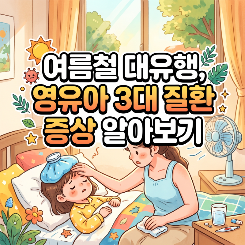 어린이집 유행 비상! 여름철 영유아 3대 질환 정리: 수족구병 헤르판지나 증상 구별법과 응급....