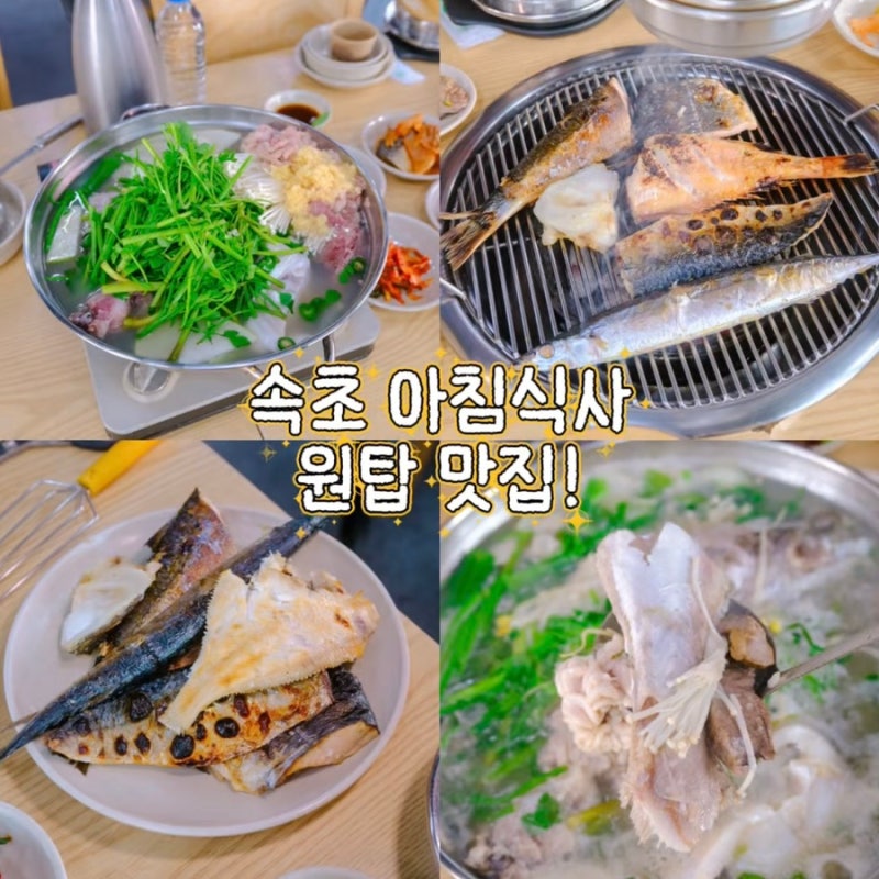 속초 생선구이 맛집 중앙시장 근처 아침식사 갯배가을동화생선구이
