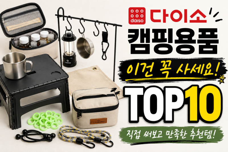 다이소 가면 무조건 사세요! 다이소캠핑용품 추천템 TOP10