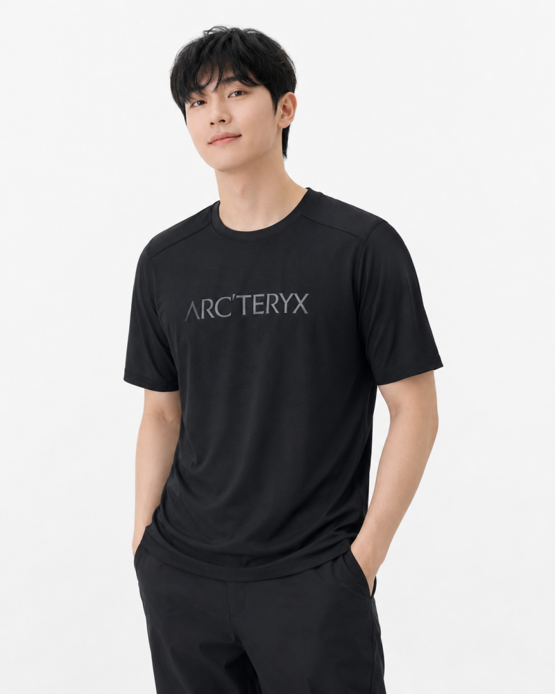 아크테릭스 이오니아 메리노 울 아크워드 로고 SS 맨 로고를 더한 남자 기능성 반팔티