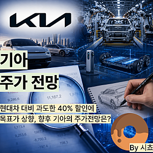 기아 주가 전망ㅣ현대차 대비 과도한 40% 할인에 목표가 상향, 재무제표로 확인하는 목표 주....