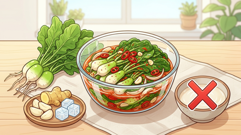 여름철 열무김치 담그는 법 찹쌀풀 없이 깔끔하고 시원하게 끝내는 비법