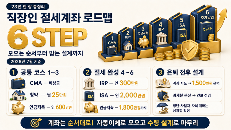 직장인 절세 계좌 로드맵｜연금·ISA·IRP 총정리 (2026년 최신)