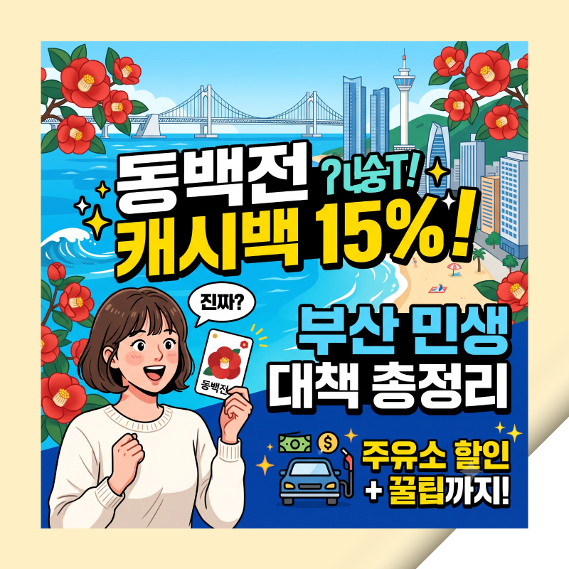 "동백전 캐시백이 15%라고?" 부산 민생 대책 총정리 (+주유소 할인 꿀팁까지)