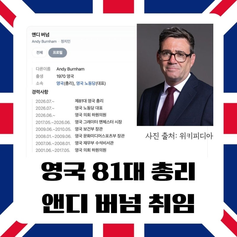 앤디 버넘 영국 총리는 누구인가? 취임 연설로 본 그가 바꾸려는 영국의 방향