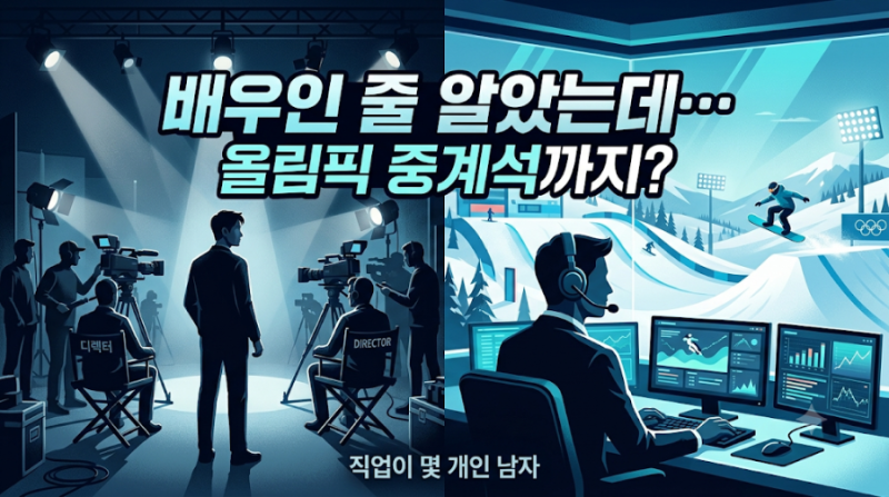 “배우인 줄 알았는데…” 올림픽 중계석까지 앉은 남자의 정체