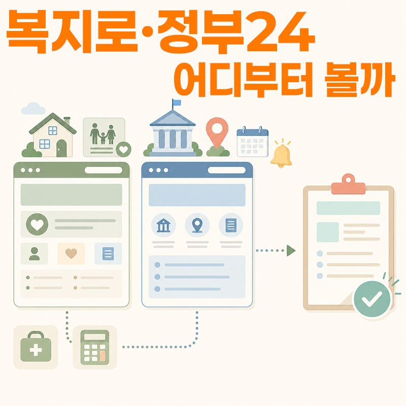복지로와 정부24 혜택알리미, 정부지원 찾을 때 어디부터 볼까