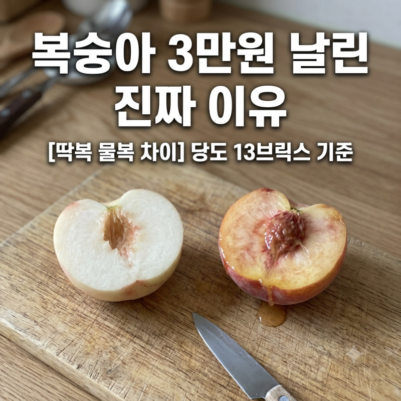[딱복 물복 차이] 3만원 버리지 않는 실패 없는 복숭아 고르는 법 (당도 13브릭스 기준)