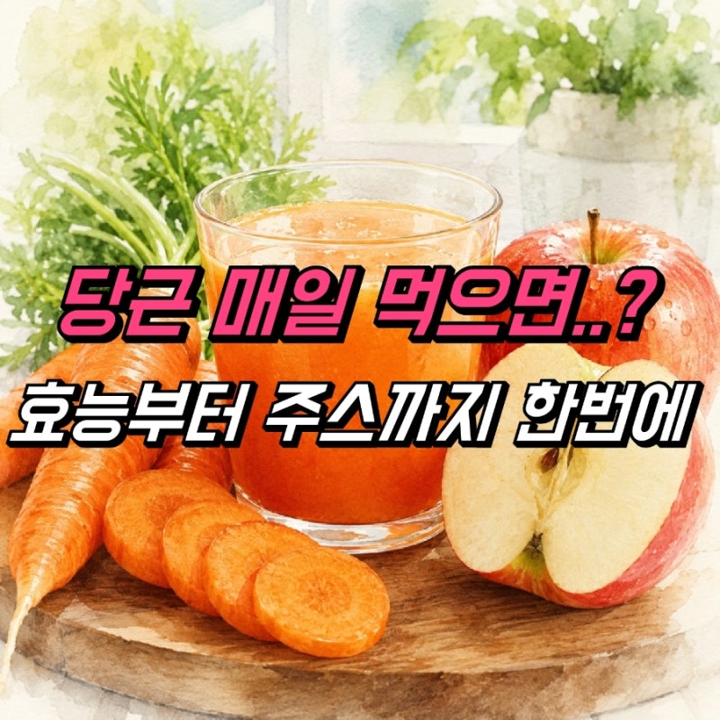당근 효능 칼로리 보관법, 사과 당근주스 만들기
