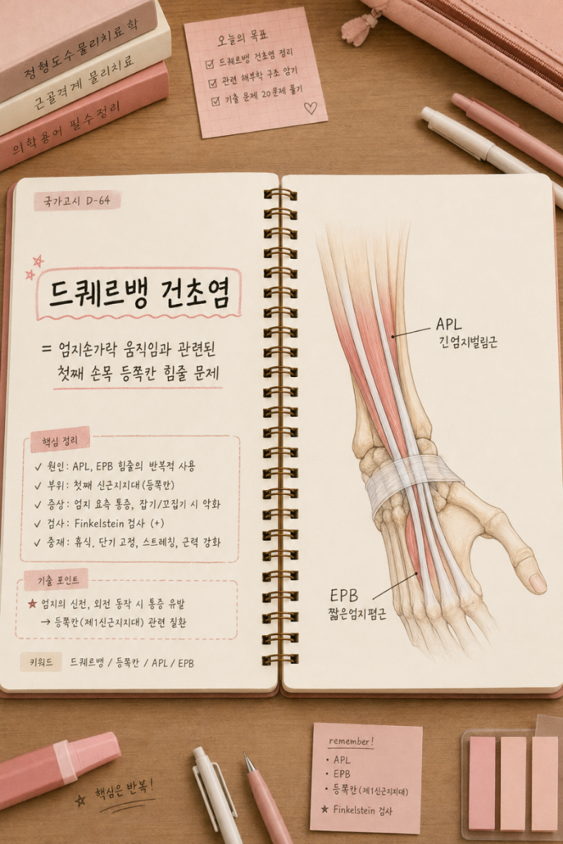 엄지손가락과 손목이 아프다면? 드퀘르뱅 건초염 핵심 정리