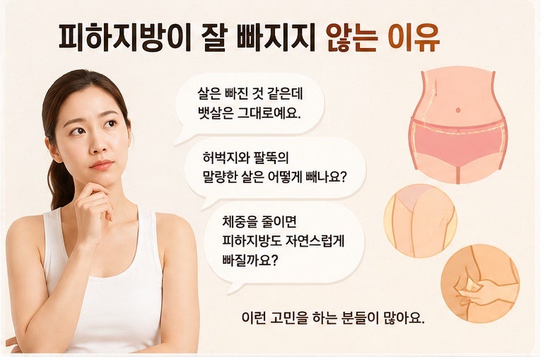 피하지방은 왜 잘 안 빠질까? 피하지방 빼는 방법과 다이어트 핵심