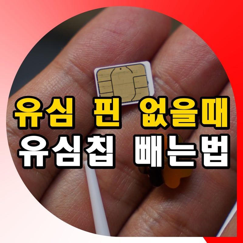 유심 핀 없을때 유심칩 빼는법 아이폰 갤럭시