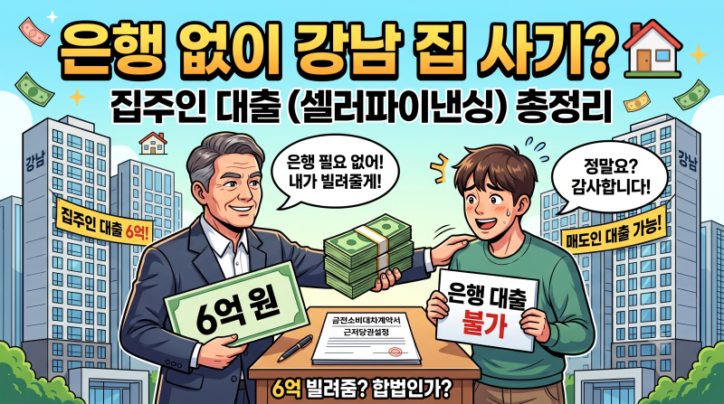 집주인 대출이란? | 강남 아파트 셀러 파이낸싱 뜻 | 매도인 대출 조건과 주의 사항 총정리 (20....