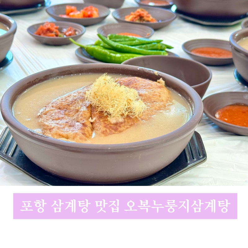 포항 삼계탕 맛집 오복누룽지삼계탕 포항남구점, 주차 및 맛있게 먹는 순서 솔직후기