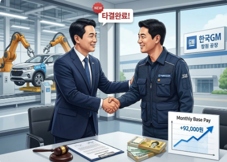 <b>한국GM 임단협</b> 합의 성과급 1500만원 기본급 인상