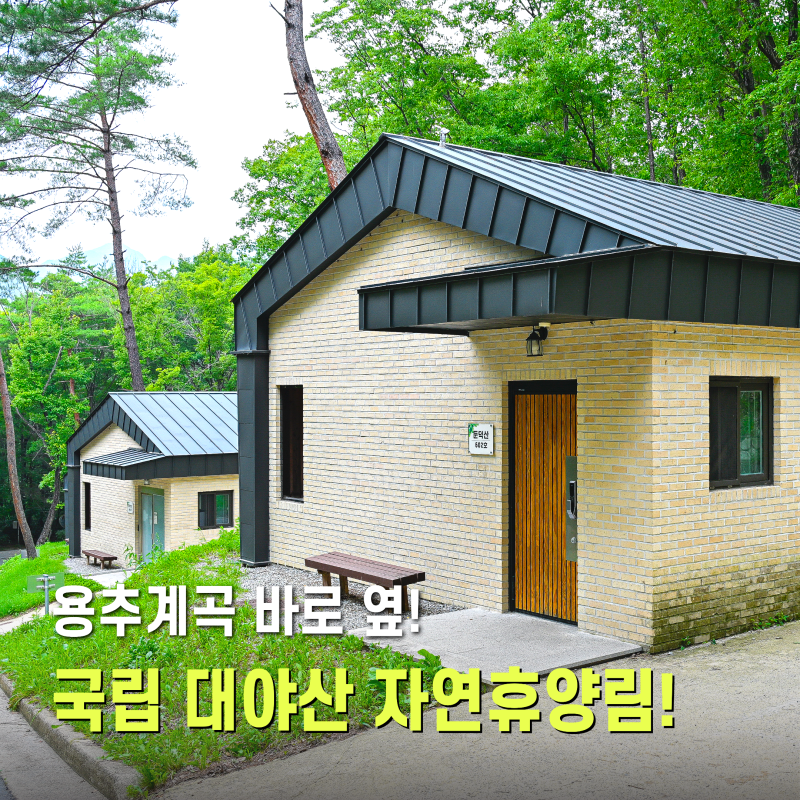 문경 용추계곡까지 도보 가능한 숙소, 국립대야산자연휴양림