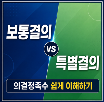 보통결의·특별결의 차이｜의결정족수 쉽게 이해하기