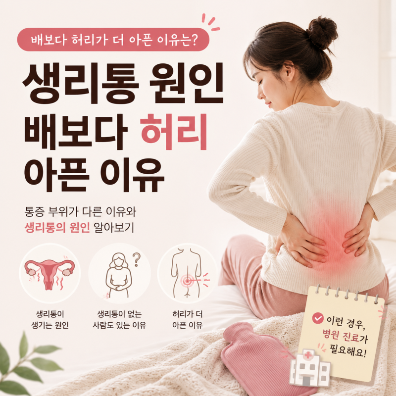 생리통 원인 배보다 허리 아픈 이유