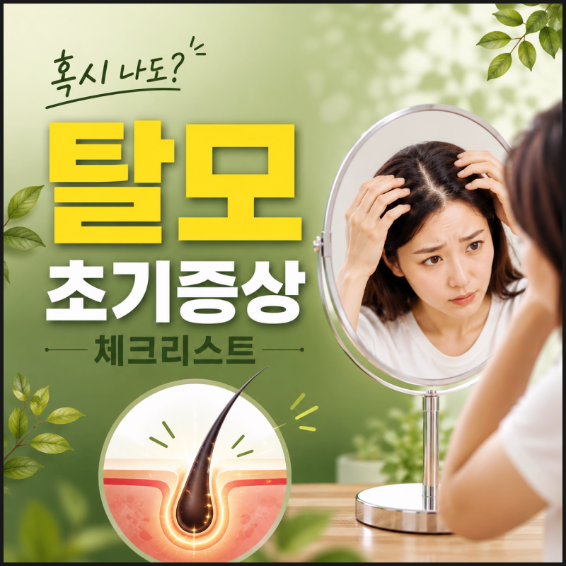 탈모증상 유형별 원인 체크리스트 + 영양제 해결 가이드