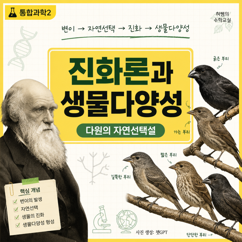 진화론과 생물다양성 | 다윈의 자연선택설, 통합과학2 생물의 진화