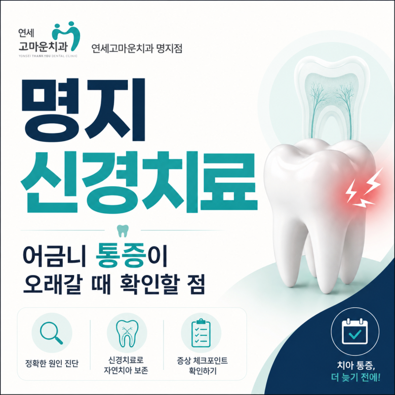 명지 신경치료, 어금니 통증이 오래갈 때 확인할 점
