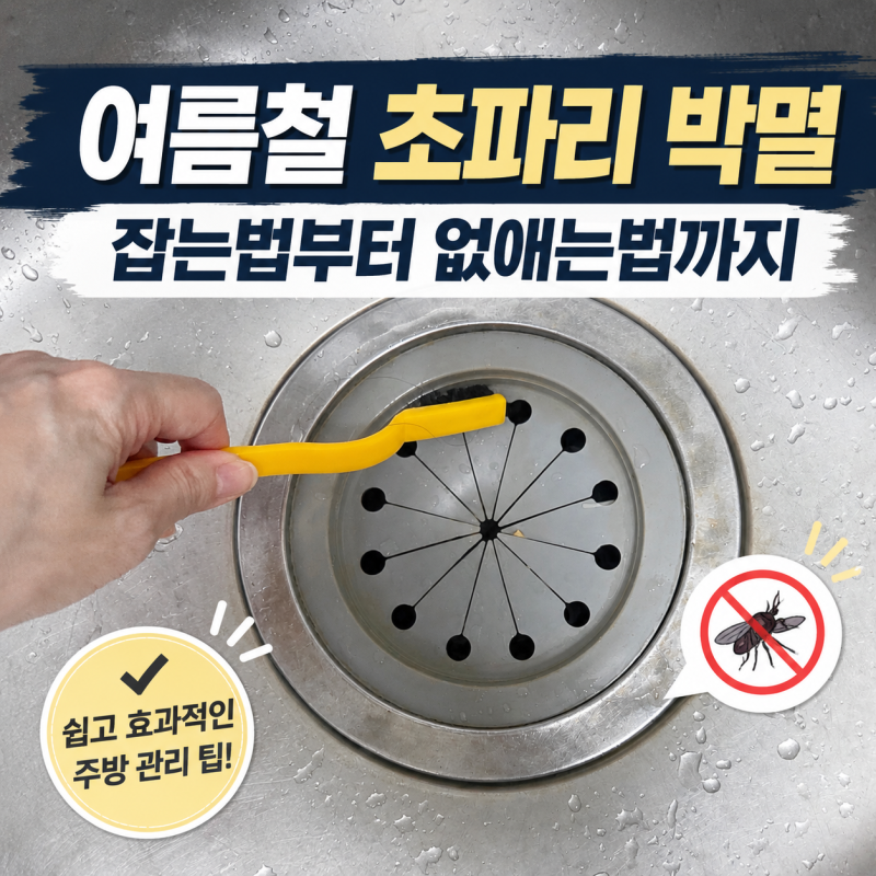 싱크대 초파리 잡는법, 배수구까지 초파리 없애는법 5분 살림팁