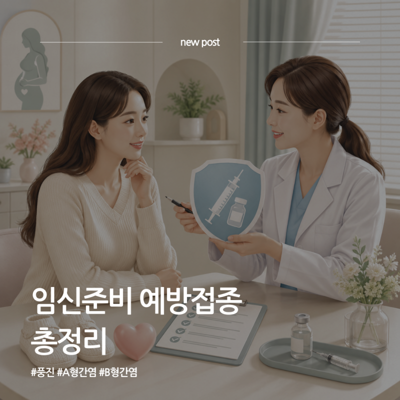 임신준비 예방접종 총정리｜풍진·A형간염·B형간염 항체검사 시기 및 필요성