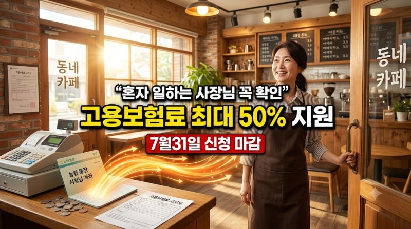 2026 충남 1인 자영업자 고용보험료 지원｜혼자 일하는 사장님 최대 50%, 7월31일 마감