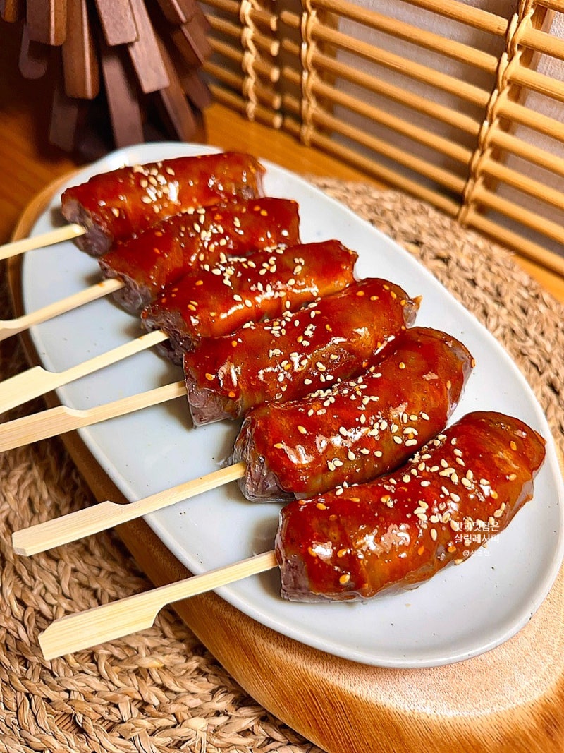 순대꼬치 양념 레시피 라이스페이퍼 순대튀김